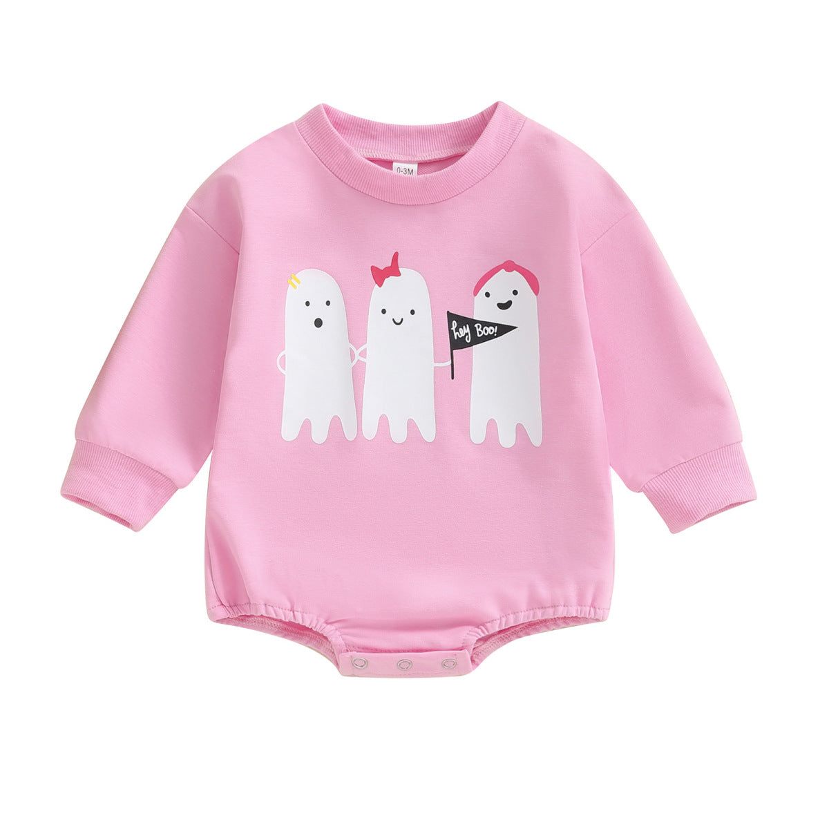 Pelele informal con estampado de dibujos animados de Halloween para niñas