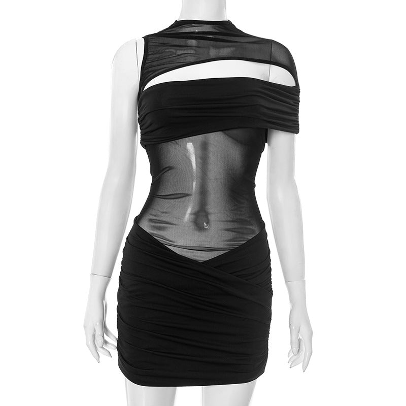 Vestido de malla sexy de moda para mujer