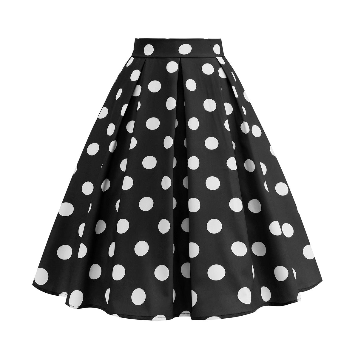 Falda plisada con estampado de lunares para mujer, estilo informal, a la moda