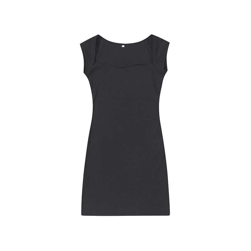 Women Fashion Sexy Solid Color Knitted Dress
