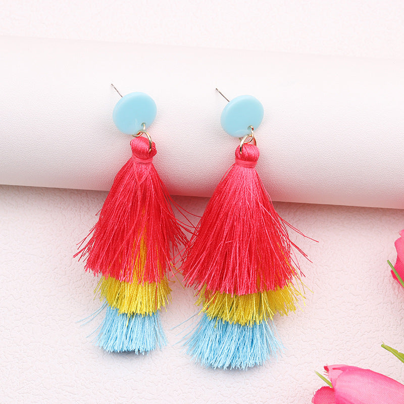 Bohemian Exaggerated Fringe Earrings