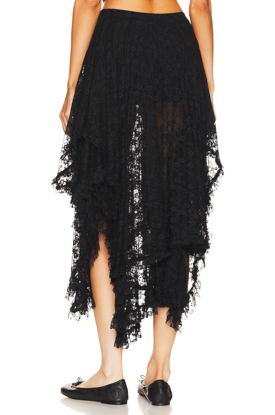 Women Fashion Irregular Lace High Waist Skirt