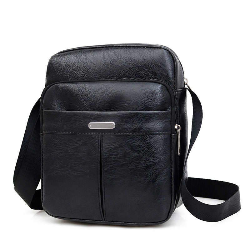 Bolso bandolera informal de PU para negocios a la moda para hombre