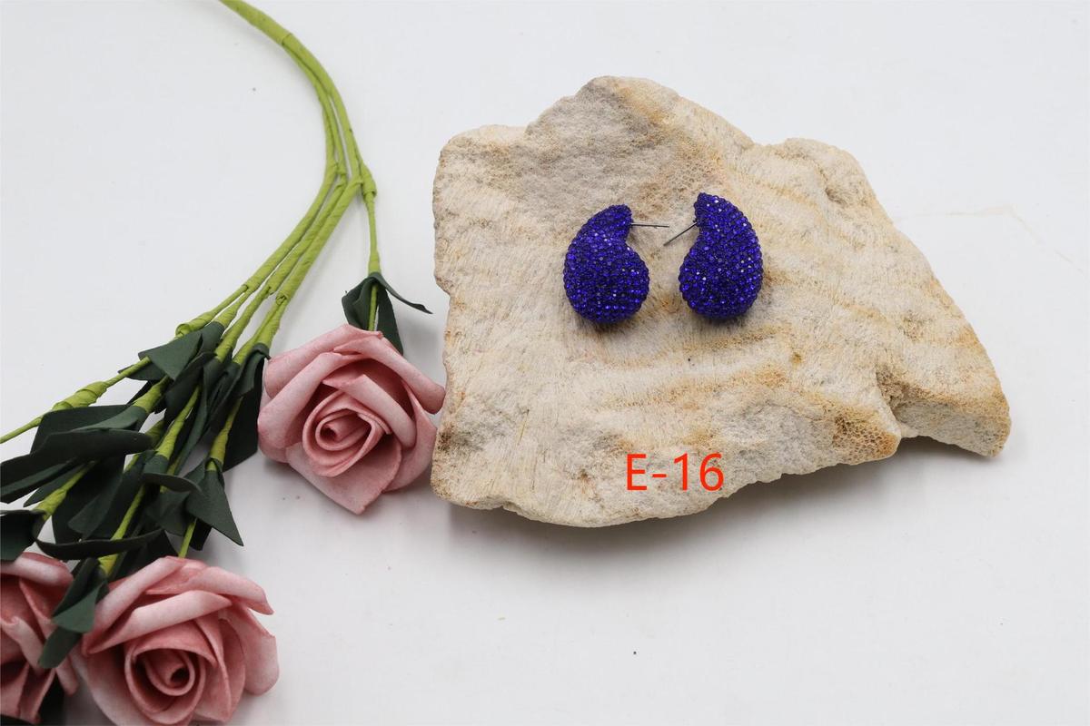 Women Fashion Simple Zircon Water-Drop Earrings