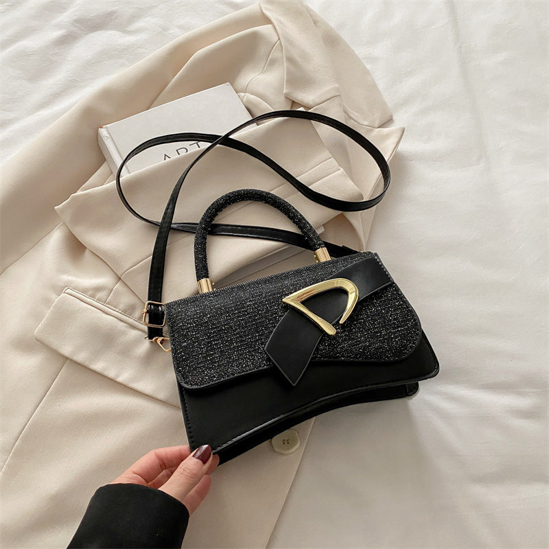 Fashion Stitching Color Shiny Handbag