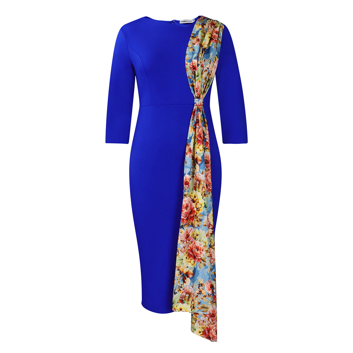 Women Elegant Plus Size Polyester Slim Fit Dress