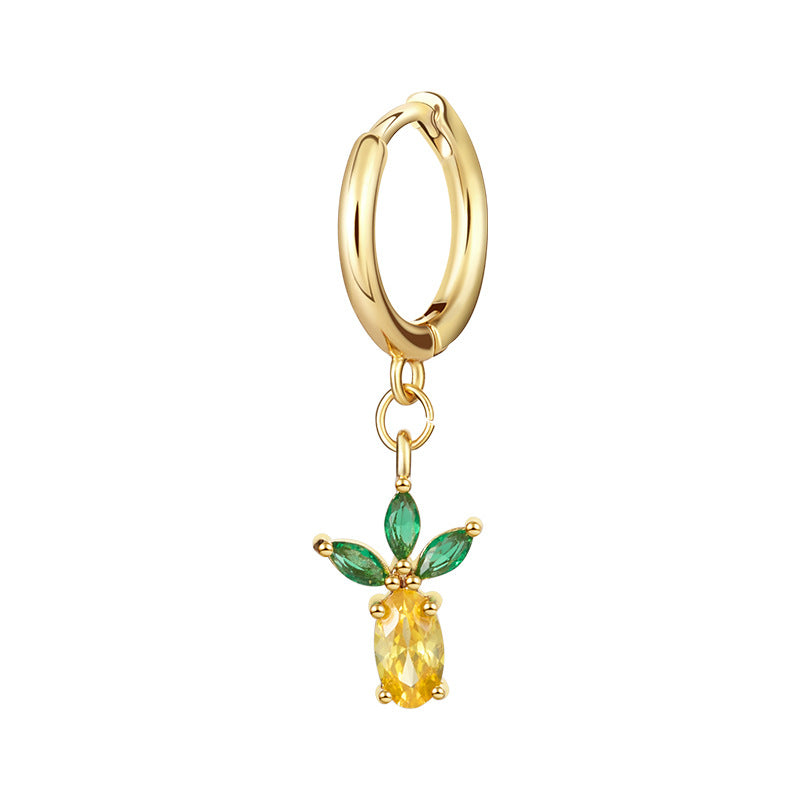 Boucles d'oreilles exquises en zircon multicolore pour femmes