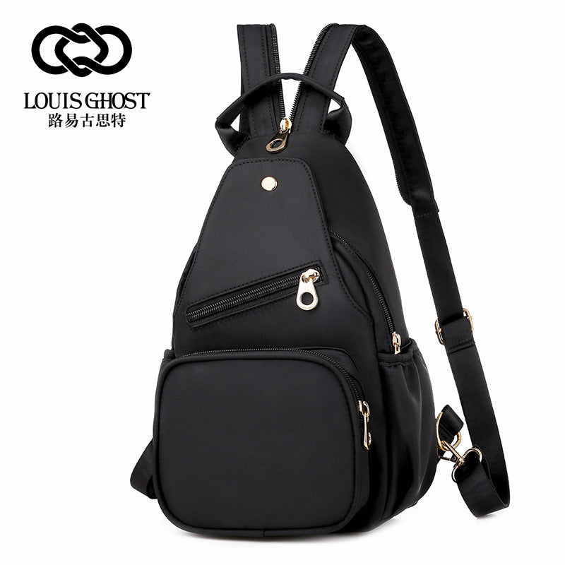 Women Mini Chest Bag Casual Backpack with Oxford Cloth