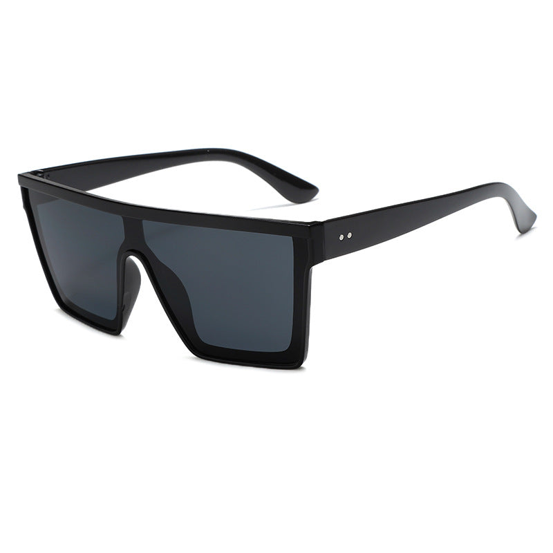 Gafas de sol de moda de una pieza con montura grande