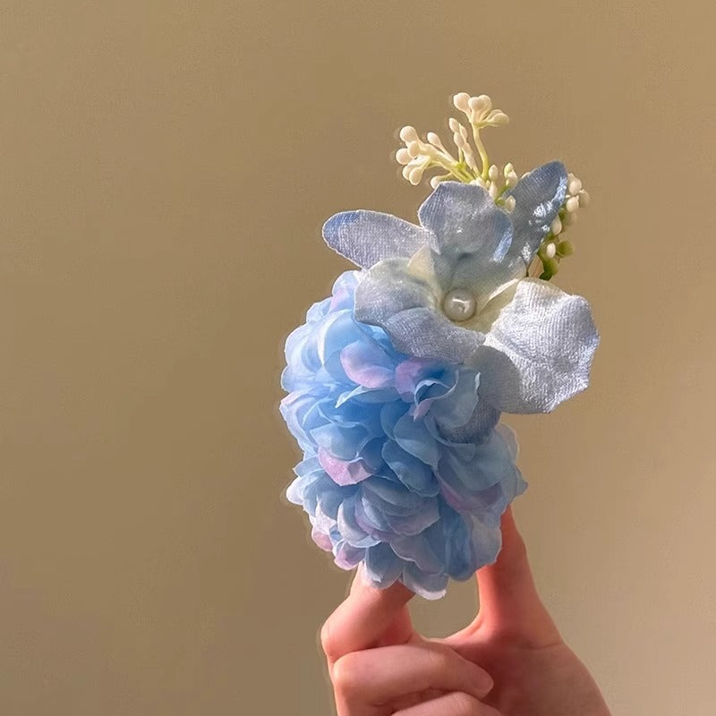 Fashion Beach Holiday Floral Hairpin with Cloth Material
