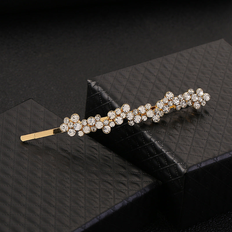 Fashion Pearl Rhinestone Clip Alloy Women Hairpin
