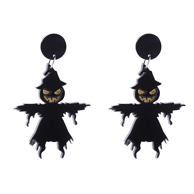 Halloween Women Funny Horror Acrylic Earrings