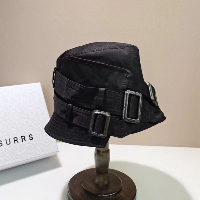 Chapeau bob simple à boucle de ceinture de couleur unie pour femme
