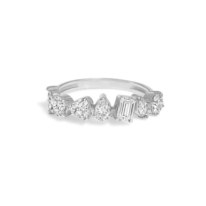 Bague simple en zircon pour femme