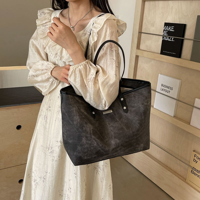Fashion Large Capacity Women Tote Bag in PU Material