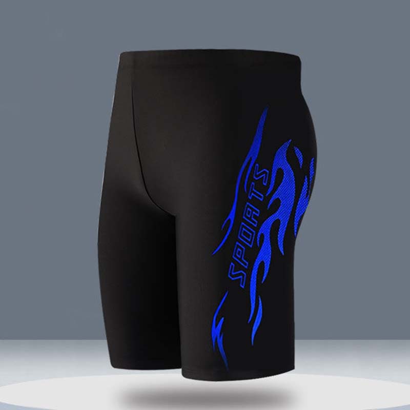 Traje de baño de competición profesional para hombre con estampado de letras