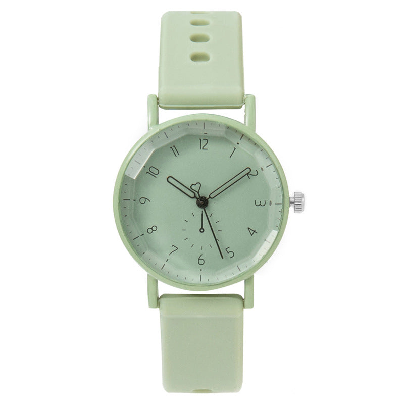 Women Fashion Solid Color Silicone Digital Quartz Watch