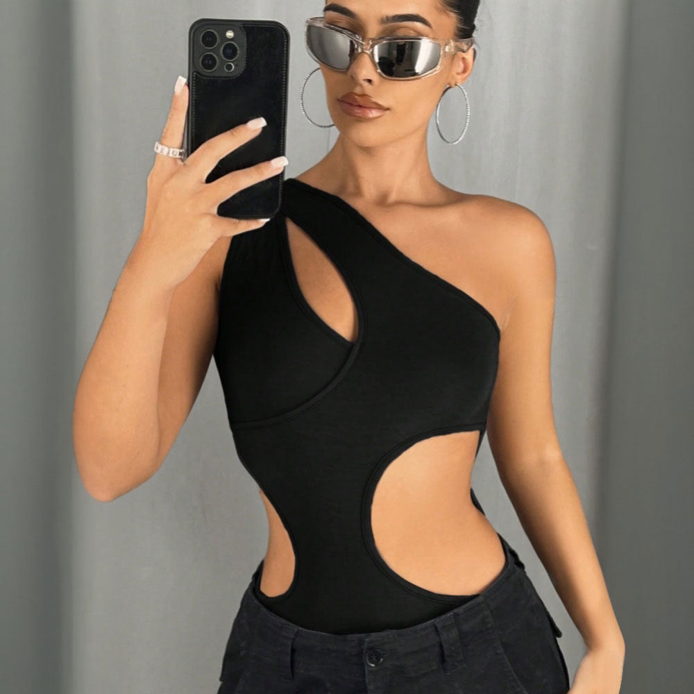 Women Sexy Hollow Irregular Bodysuits
