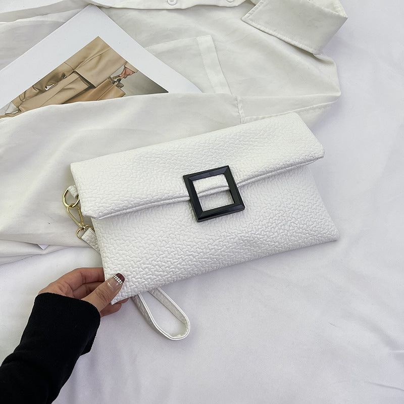 Simple Casual Solid Color Flap Clutch Bag