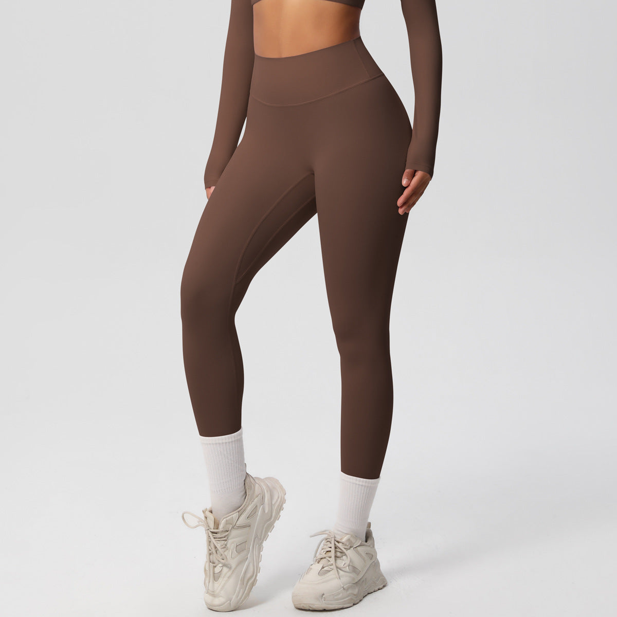 Leggings de yoga taille haute à séchage rapide pour femmes, couleurs unies