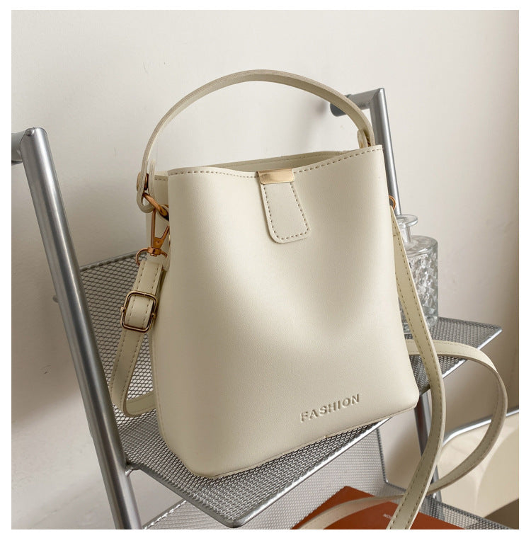 Fashion Solid Color Large Capacity Handbag