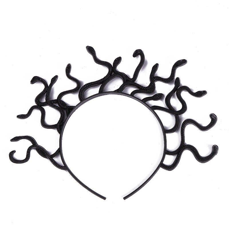 Serre-tête à boucle tête de serpent égyptien pour déguisement d'Halloween