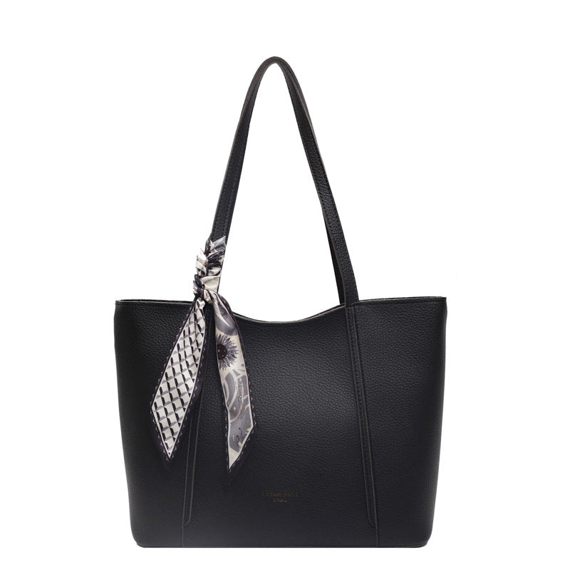 Bolso tote informal de PU con cinta de gran capacidad para mujer