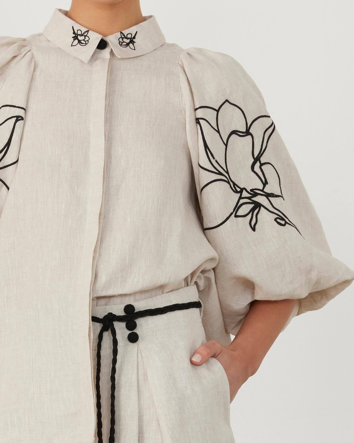 Conjunto de pantalones anchos con estampado de algodón y lino para mujer, estilo casual y moderno.