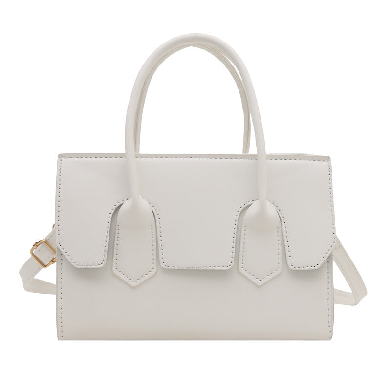 Sac à main carré décontracté de couleur unie pour femme, petit format
