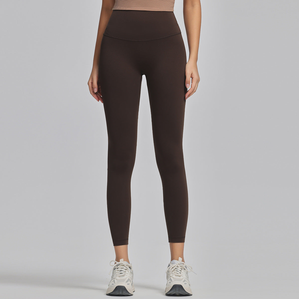 Leggings de yoga taille haute sans coutures pour femmes, couleur unie, coupe slim, vêtements de sport