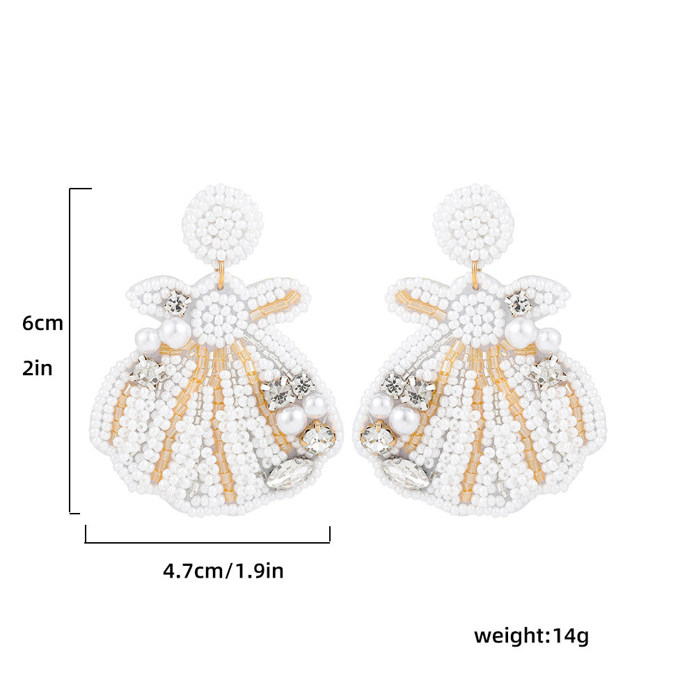 Summer Vacation Marine Style Shell Earrings