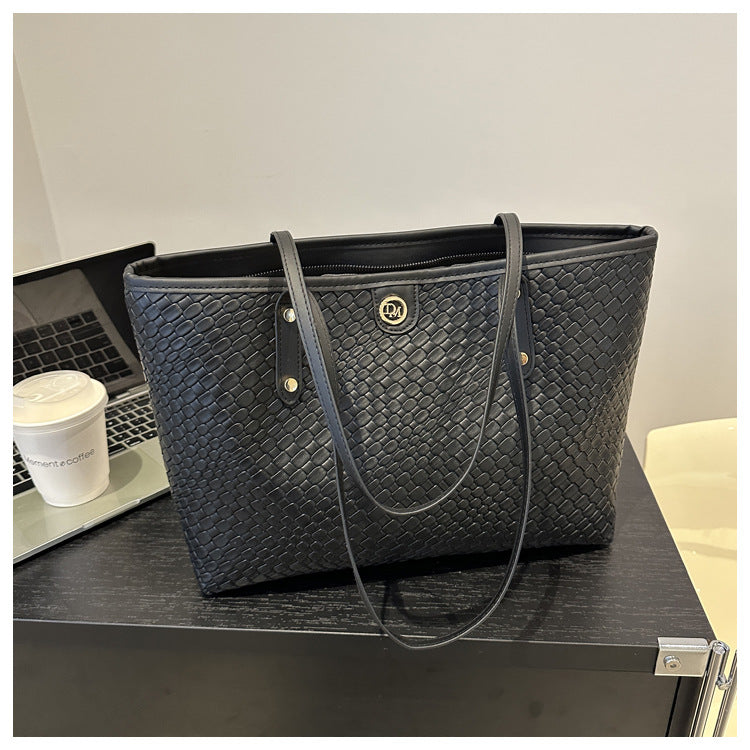 Bolso de mano informal de color liso para mujer