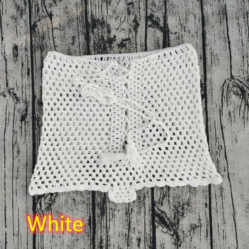 Pantalones cortos de crochet sexys hechos a mano para mujer