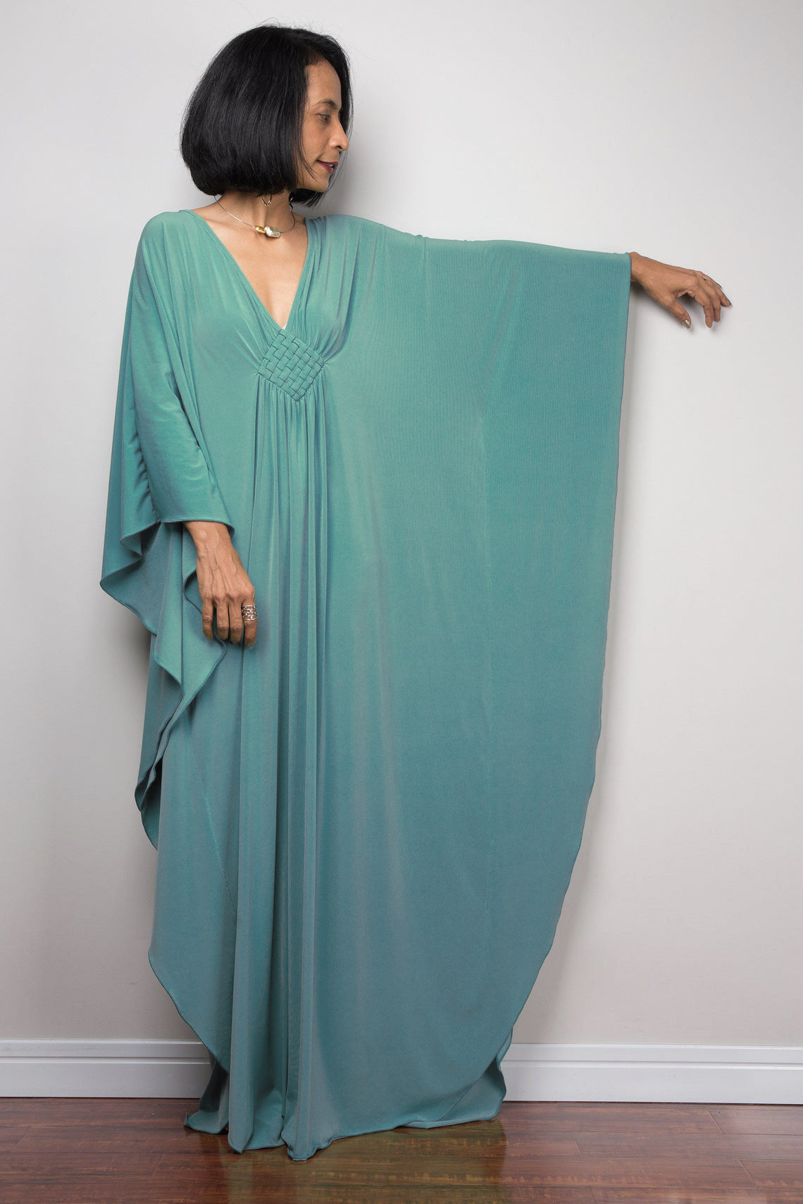 Women Polyester Loose Robe Vacation Coverup Dress