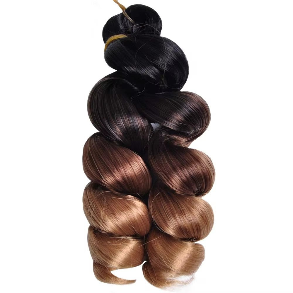 Extensión de rizos sueltos en espiral de cabello de ganchillo africano