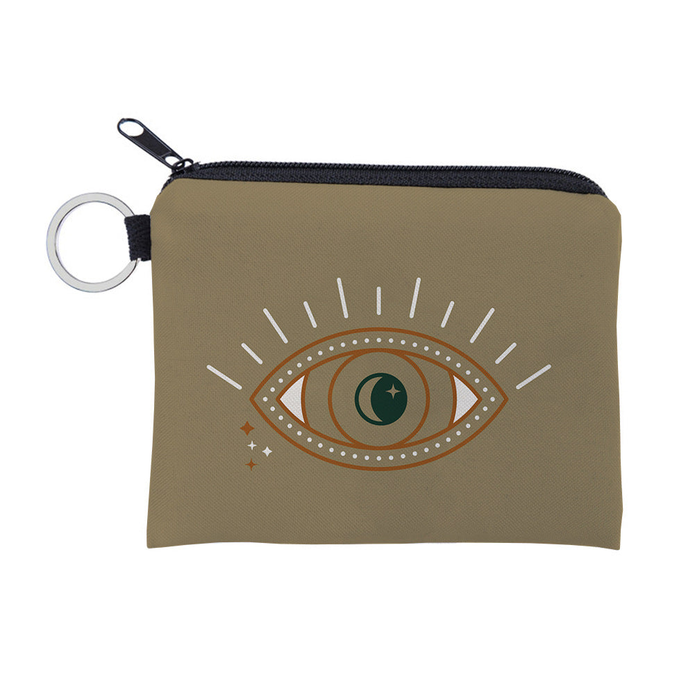 Women Fashion Evil Eye Print Mini Wallet