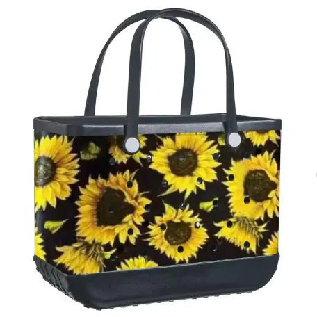 Sac de plage Eva imprimé à motif géométrique, fourre-tout polyvalent
