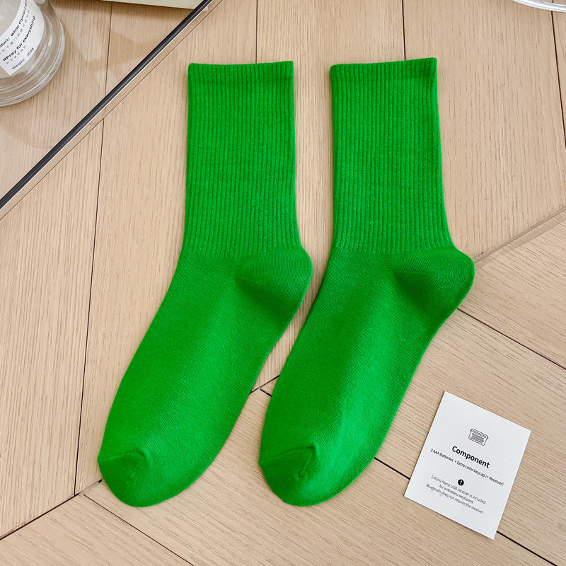 Calcetines sencillos de color sólido multicolor