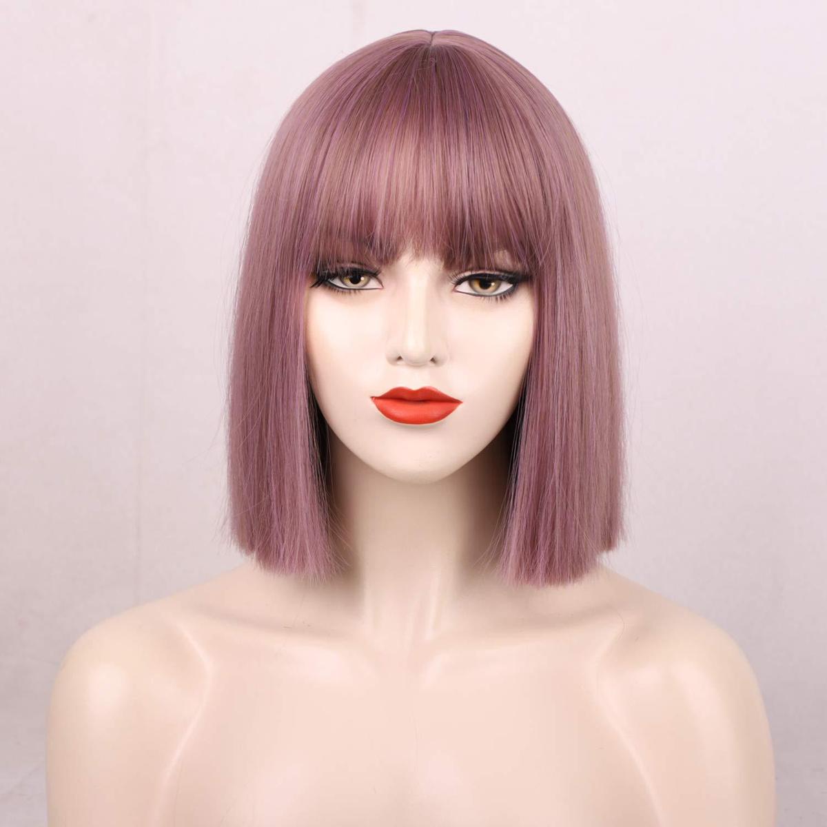 Women Fashion Short Straight Bobo Head Wig