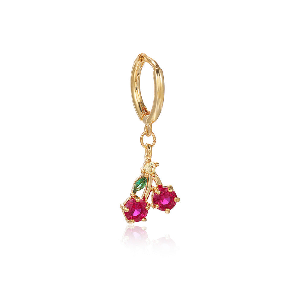 Boucles d'oreilles exquises en zircon multicolore pour femmes