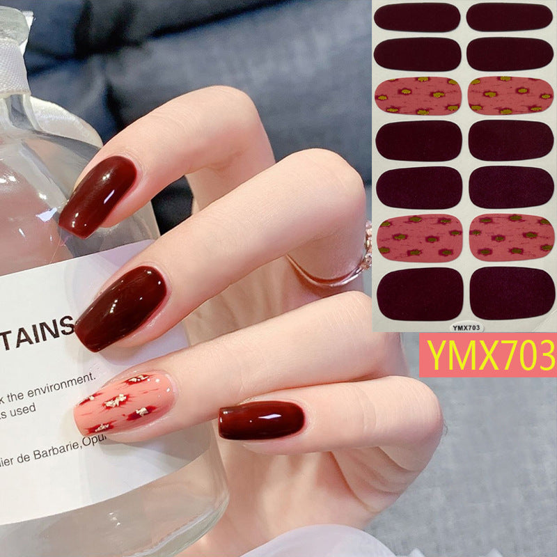 Autocollants pour ongles motif vache léopard automne et hiver