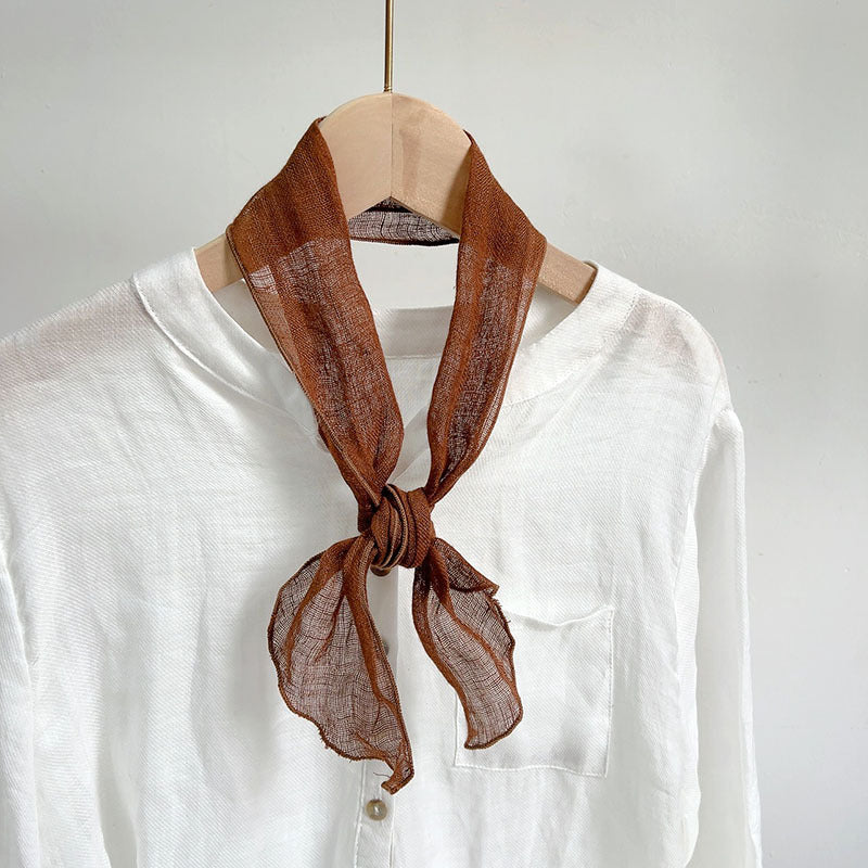 Spring And Summer Women Linen Small Long Scarf
