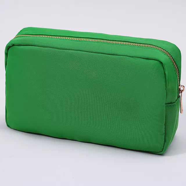 Bolsa de cosméticos de nailon de color sólido para ropa sucia portátil