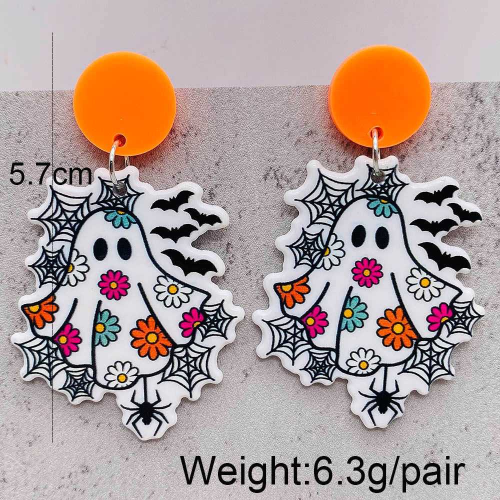 Halloween Women Horror Personality Mushroom Head Ghost Earrings