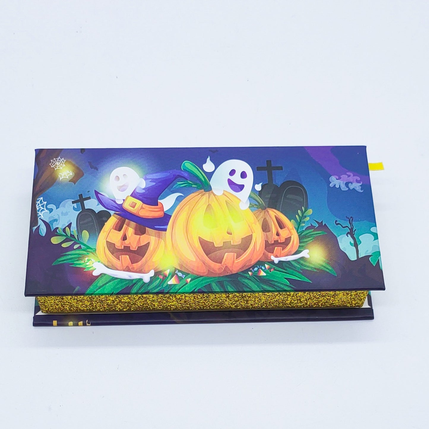 Caja de ataúd con embalaje de pestañas hexagonales para Halloween