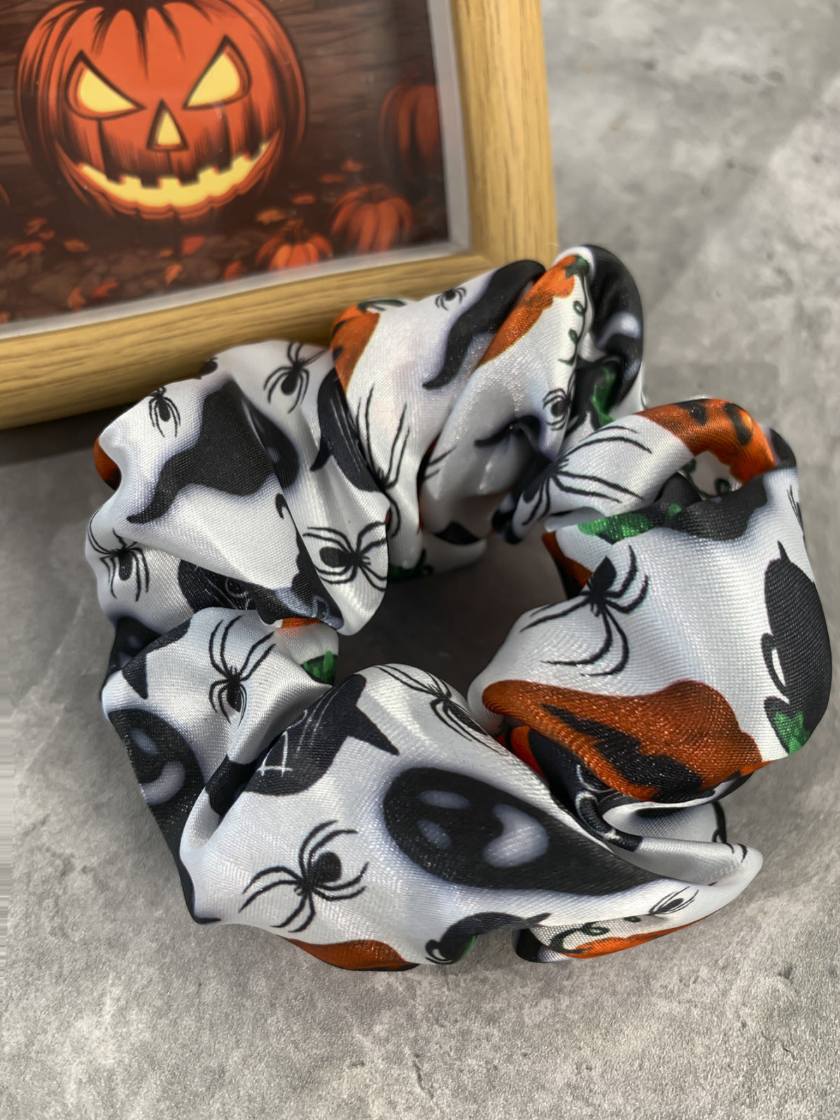 Anillo para el cabello con estampado de calaveras de Halloween