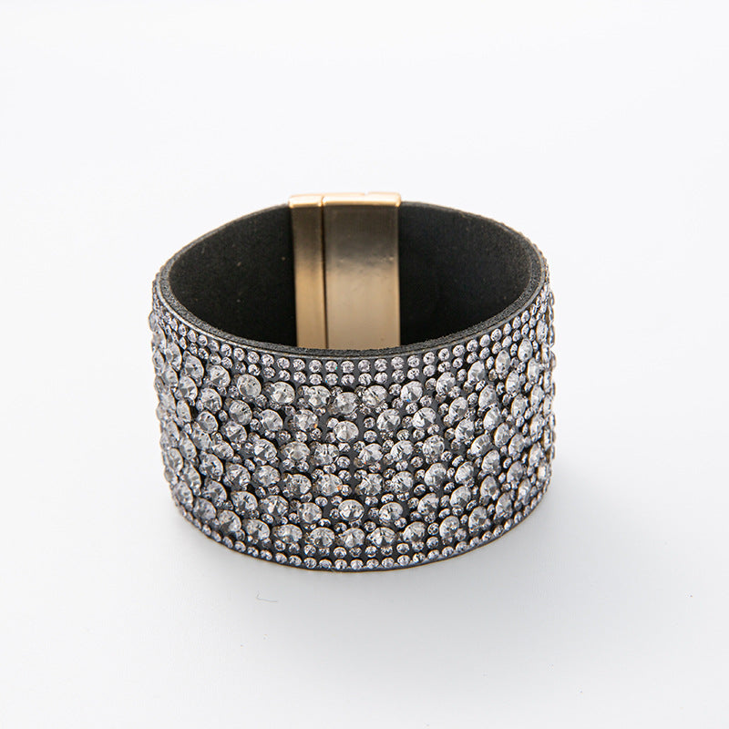 Pulsera de ala ancha con diamantes de imitación de Bohemian Wind