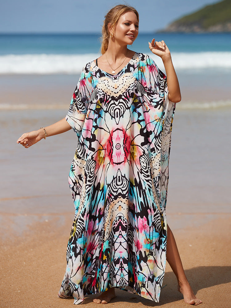 Traje de baño estampado gráfico para playa y vacaciones de verano para mujer