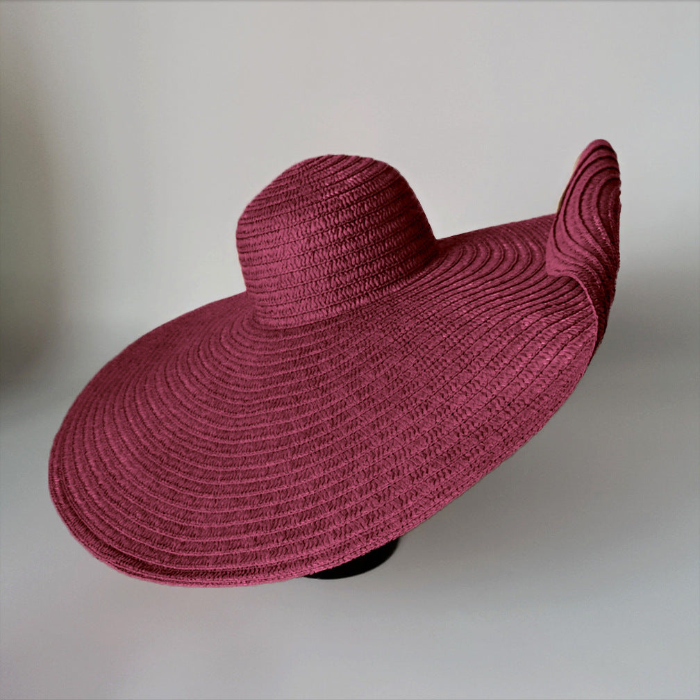 Beach Holiday Straw Collapsible Sun Hat with Color Options
