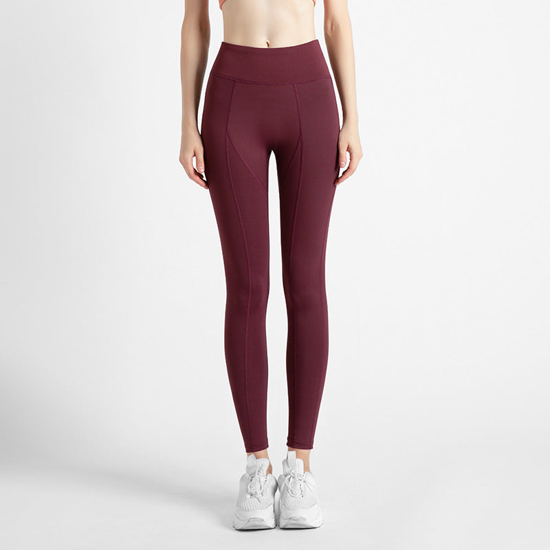 Women Fashion Yoga Solid Color Sports Leggings